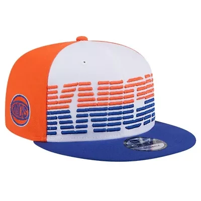 NBA White/Blue New York Knicks Throwback Gradient Tech Font 9FIFTY Snapback Hat