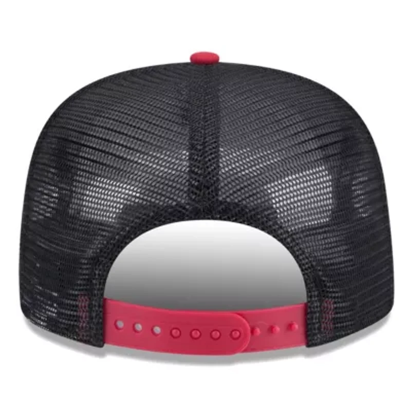 NBA Black/Red Miami Heat Throwback Team Arch Golfer Snapback Hat