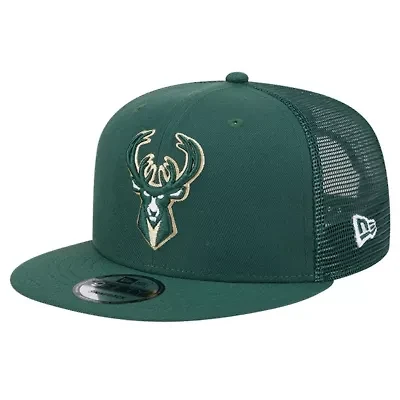 NBA Hunter Milwaukee Bucks Meshback 9FIFTY Snapback Hat