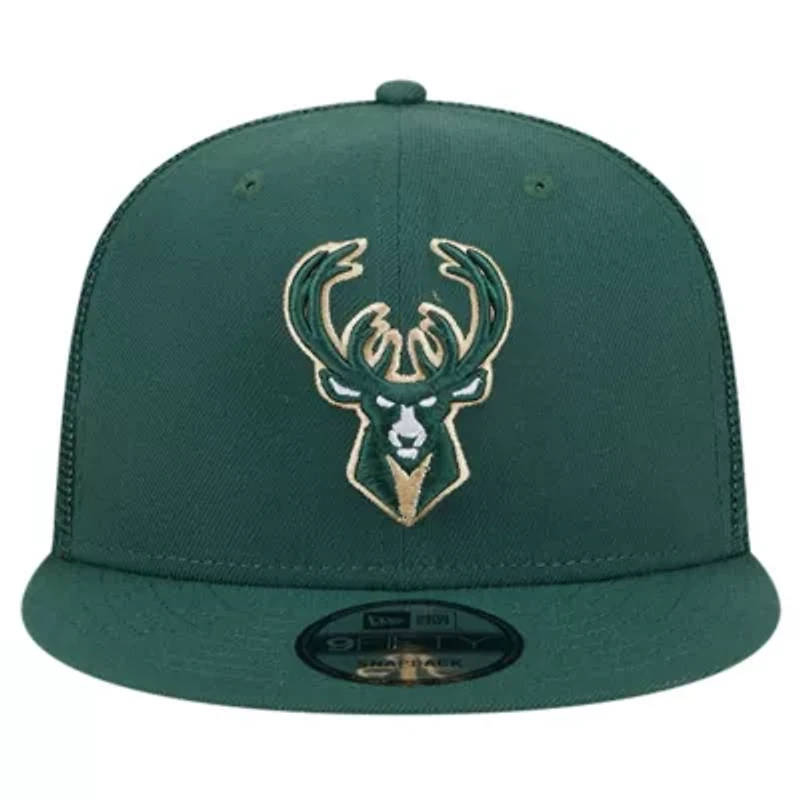 NBA Hunter Milwaukee Bucks Meshback 9FIFTY Snapback Hat