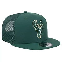 NBA Hunter Milwaukee Bucks Meshback 9FIFTY Snapback Hat