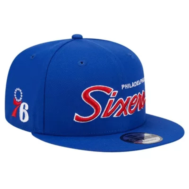 NBA Philadelphia 76ers Script Side Patch 9FIFTY Snapback Hat