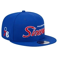 NBA Philadelphia 76ers Script Side Patch 9FIFTY Snapback Hat