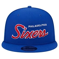 NBA Philadelphia 76ers Script Side Patch 9FIFTY Snapback Hat