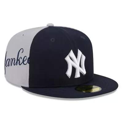 MLB Navy/Gray New York Yankees Gameday Sideswipe 59FIFTY Fitted Hat