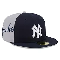 MLB Navy/Gray New York Yankees Gameday Sideswipe 59FIFTY Fitted Hat