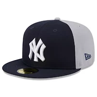 MLB Navy/Gray New York Yankees Gameday Sideswipe 59FIFTY Fitted Hat