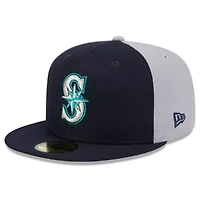 MLB Navy/Gray Seattle Mariners Gameday Sideswipe 59FIFTY Fitted Hat