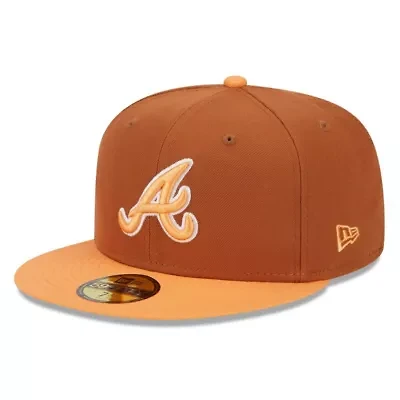 MLB Brown/Orange Atlanta Braves Spring Color Basic Two-Tone 59FIFTY Fitted Hat