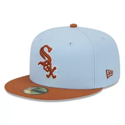 Chicago White Sox MLB Light Blue/Brown Spring Color Basic Two-Tone 59FIFTY Fitted Hat