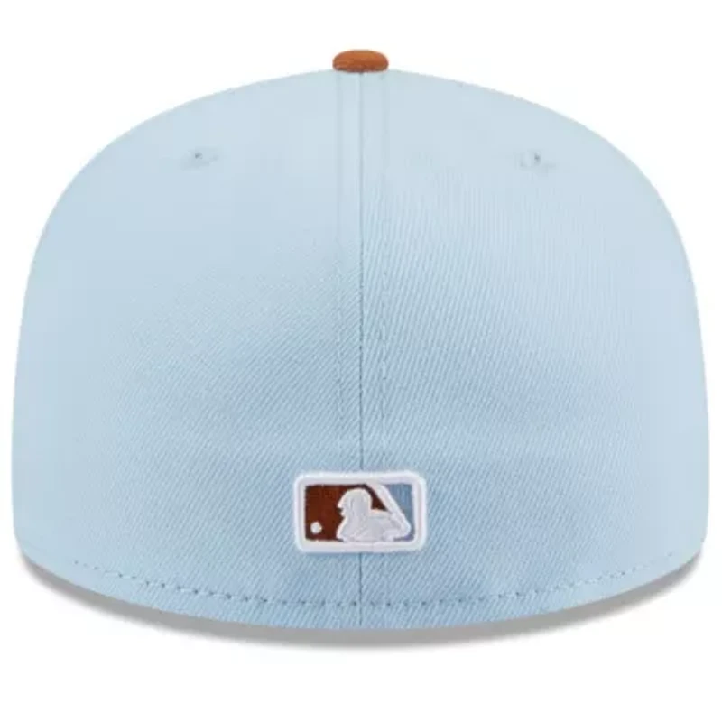 MLB Light Blue/Brown Miami Marlins Spring Color Basic Two-Tone 59FIFTY Fitted Hat