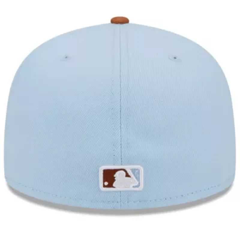 Oakland Athletics MLB Light Blue/Brown Spring Color Basic Two-Tone 59FIFTY Fitted Hat