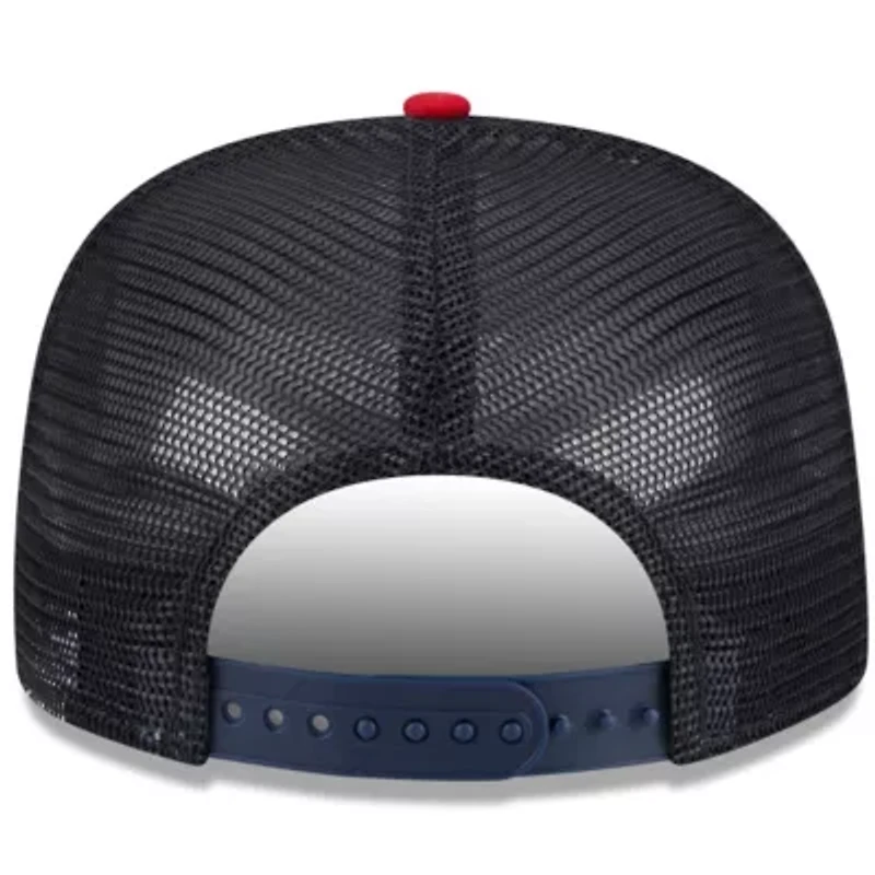 MLB White/Red Atlanta Braves Team Foam Front A-Frame Trucker 9FIFTY Snapback Hat