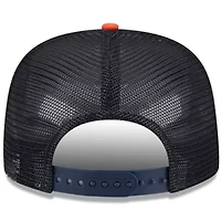 MLB White/Orange Houston Astros Team Foam Front A-Frame Trucker 9FIFTY Snapback Hat