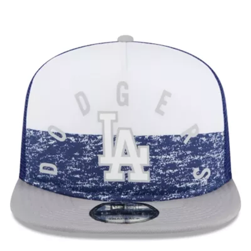 MLB White/Gray Los Angeles Dodgers Team Foam Front A-Frame Trucker 9FIFTY Snapback Hat