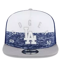 MLB White/Gray Los Angeles Dodgers Team Foam Front A-Frame Trucker 9FIFTY Snapback Hat