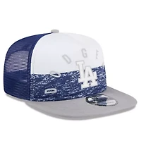 MLB White/Gray Los Angeles Dodgers Team Foam Front A-Frame Trucker 9FIFTY Snapback Hat