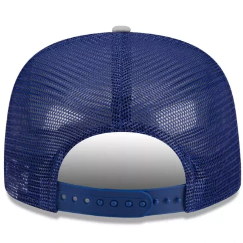 MLB White/Gray Los Angeles Dodgers Team Foam Front A-Frame Trucker 9FIFTY Snapback Hat