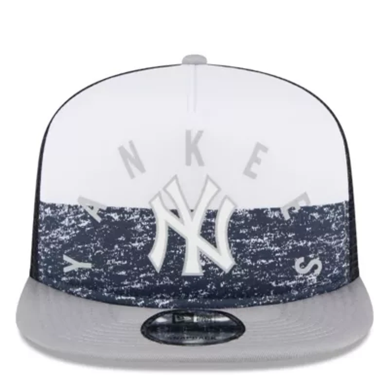 MLB White/Gray New York Yankees Team Foam Front A-Frame Trucker 9FIFTY Snapback Hat