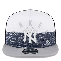 MLB White/Gray New York Yankees Team Foam Front A-Frame Trucker 9FIFTY Snapback Hat