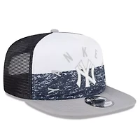 MLB White/Gray New York Yankees Team Foam Front A-Frame Trucker 9FIFTY Snapback Hat
