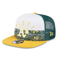 Oakland Athletics MLB White/Gold Athletics Team Foam Front A-Frame Trucker 9FIFTY Snapback Hat