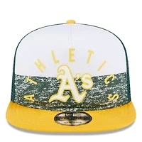 Oakland Athletics MLB White/Gold Athletics Team Foam Front A-Frame Trucker 9FIFTY Snapback Hat
