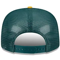 Oakland Athletics MLB White/Gold Athletics Team Foam Front A-Frame Trucker 9FIFTY Snapback Hat