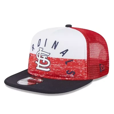 MLB White/Red St. Louis Cardinals Team Foam Front A-Frame Trucker 9FIFTY Snapback Hat