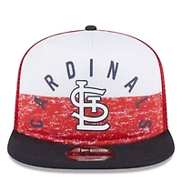 MLB White/Red St. Louis Cardinals Team Foam Front A-Frame Trucker 9FIFTY Snapback Hat