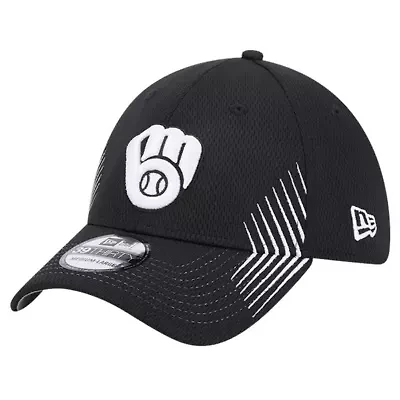 MLB Milwaukee Brewers Active Dash Mark 39THIRTY Flex Hat