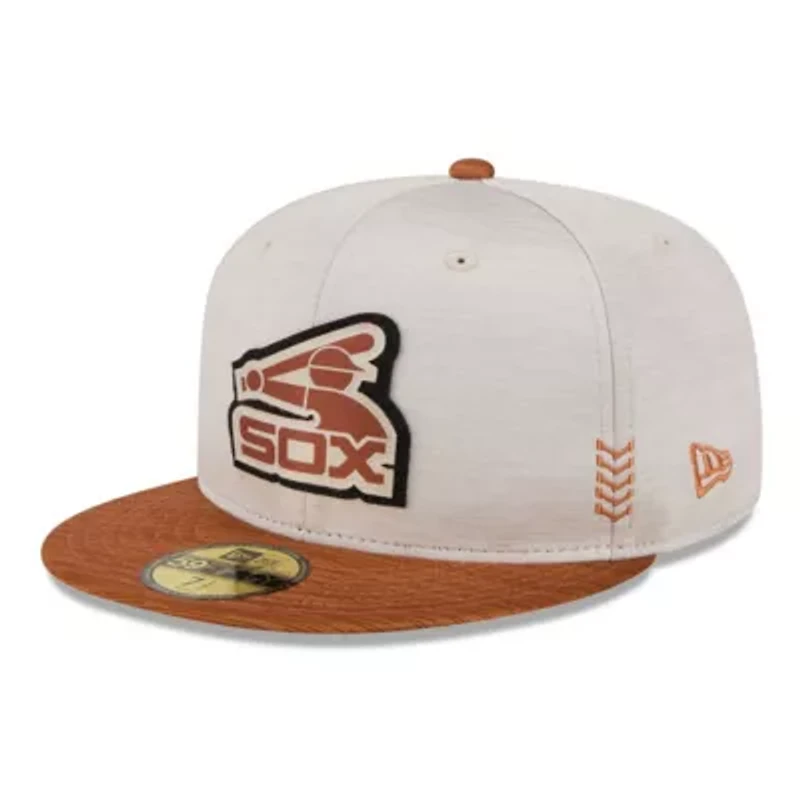 Chicago White Sox MLB Stone/Brown 2024 Clubhouse 59FIFTY Fitted Hat