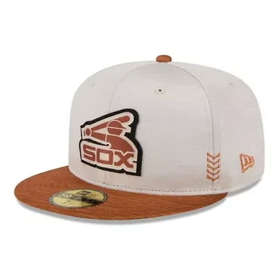 Chicago White Sox MLB Stone/Brown 2024 Clubhouse 59FIFTY Fitted Hat