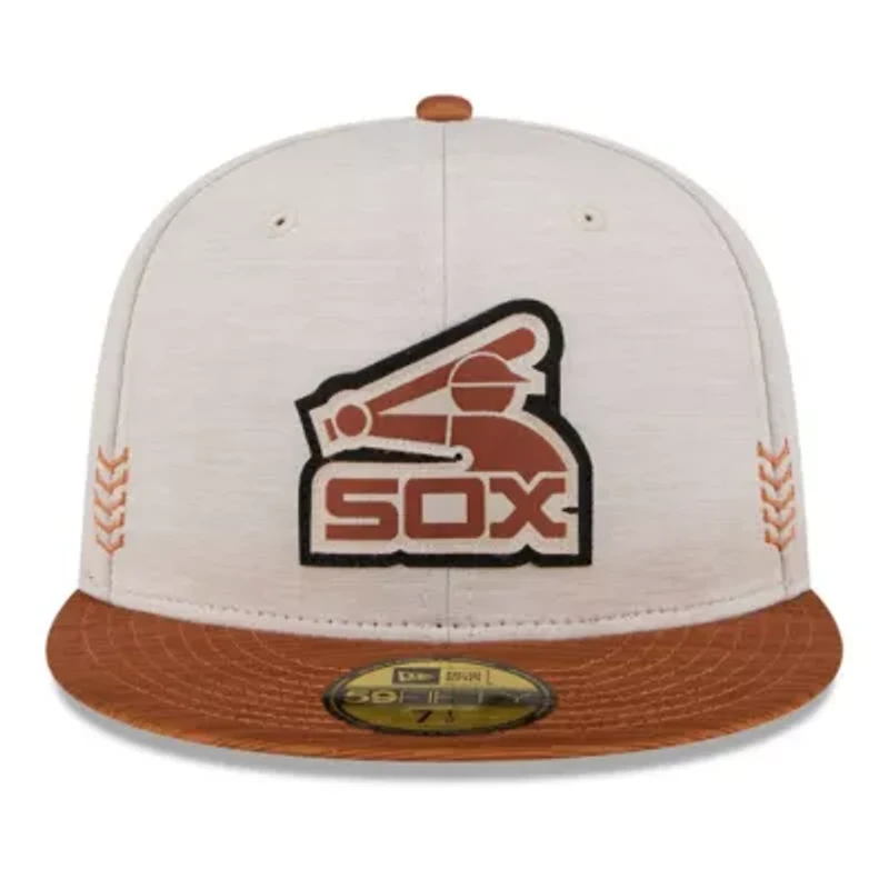 Chicago White Sox MLB Stone/Brown 2024 Clubhouse 59FIFTY Fitted Hat