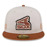 Chicago White Sox MLB Stone/Brown 2024 Clubhouse 59FIFTY Fitted Hat