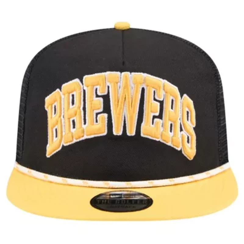 MLB Milwaukee Brewers Throwback Meshback Golfer Hat