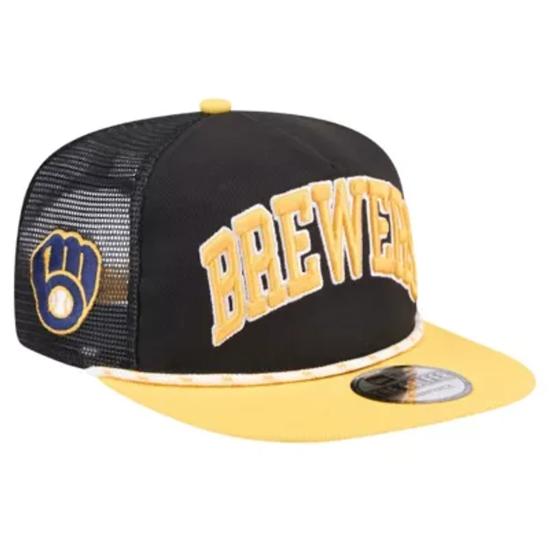 MLB Milwaukee Brewers Throwback Meshback Golfer Hat