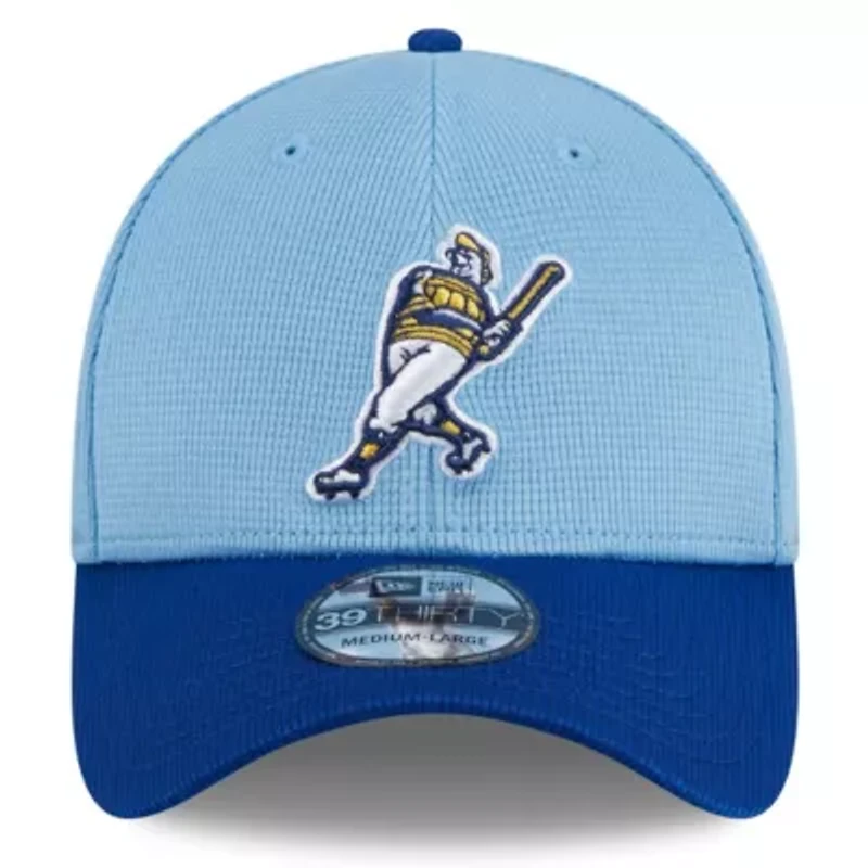 MLB Light Milwaukee Brewers 2025 Batting Practice 39THIRTY Flex Hat