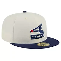 Chicago White Sox MLB Cooperstown Collection Chrome 59FIFTY Fitted Hat