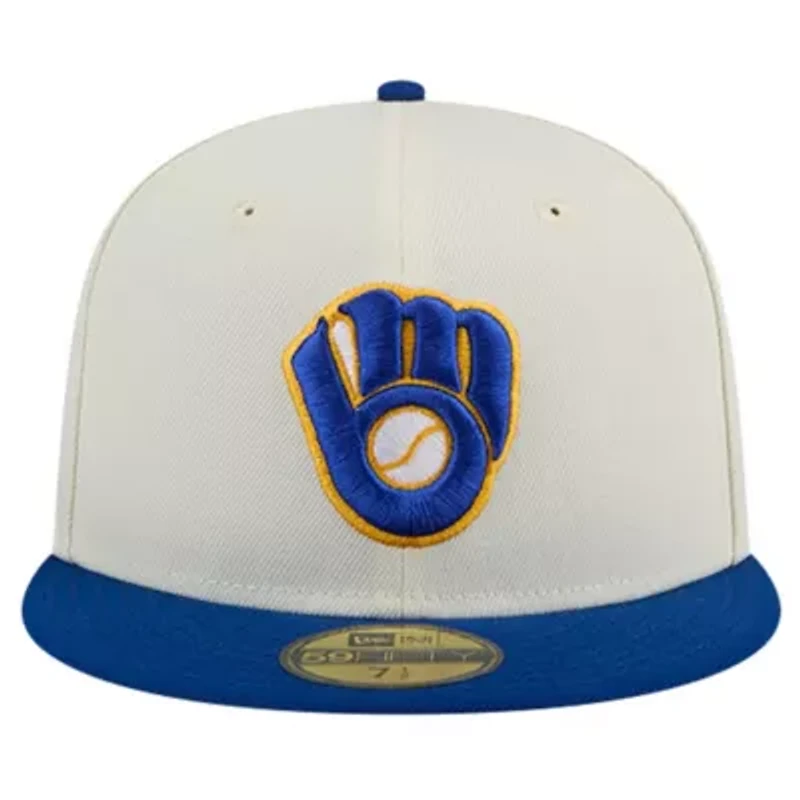 MLB Milwaukee Brewers Cooperstown Collection Chrome 59FIFTY Fitted Hat
