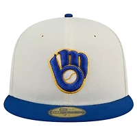 MLB Milwaukee Brewers Cooperstown Collection Chrome 59FIFTY Fitted Hat