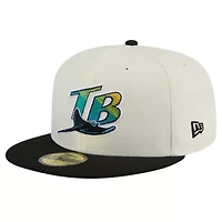 MLB Tampa Bay Rays Cooperstown Collection Chrome 59FIFTY Fitted Hat