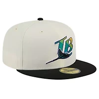 MLB Tampa Bay Rays Cooperstown Collection Chrome 59FIFTY Fitted Hat
