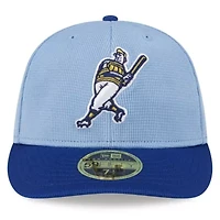 MLB Light Milwaukee Brewers 2025 Batting Practice Low 59FIFTY Fitted Hat