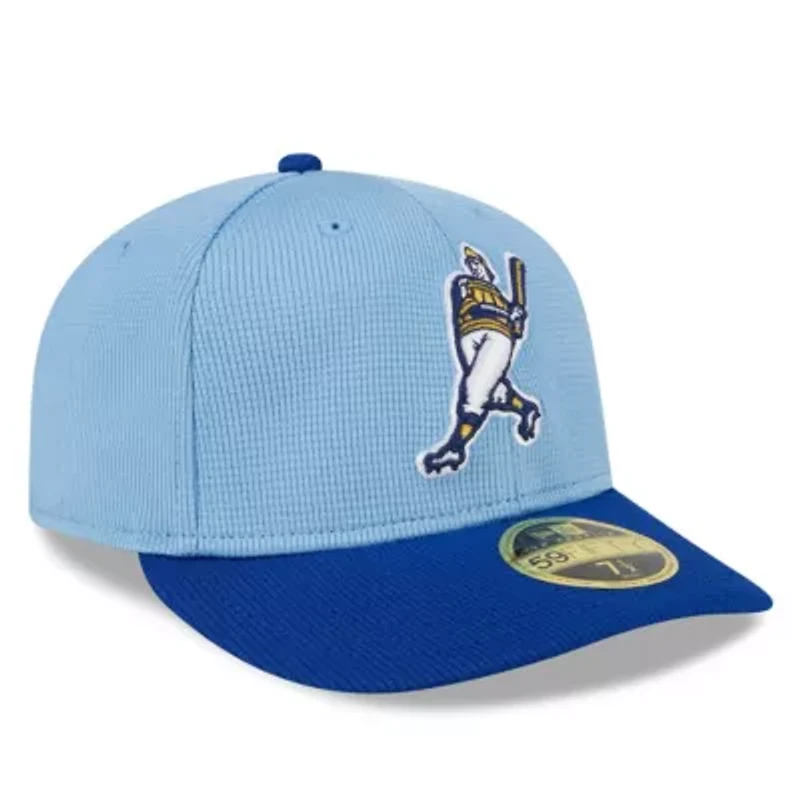 MLB Light Milwaukee Brewers 2025 Batting Practice Low 59FIFTY Fitted Hat