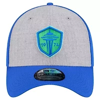 MLS Gray/Blue Seattle Sounders FC Throwback 39THIRTY Flex Hat