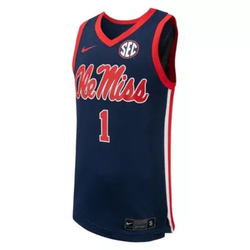 NCAA Nike #1 Ole Miss Rebels Replica Basketball Jersey