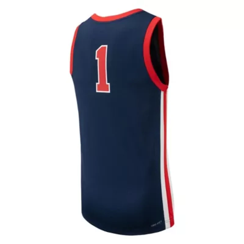 NCAA Nike #1 Ole Miss Rebels Replica Basketball Jersey