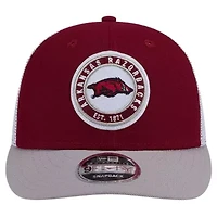 NCAA Arkansas Razorbacks Throwback Circle Patch 9FIFTY Trucker Snapback Hat