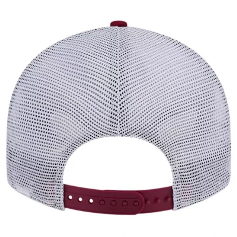NCAA Arkansas Razorbacks Throwback Circle Patch 9FIFTY Trucker Snapback Hat